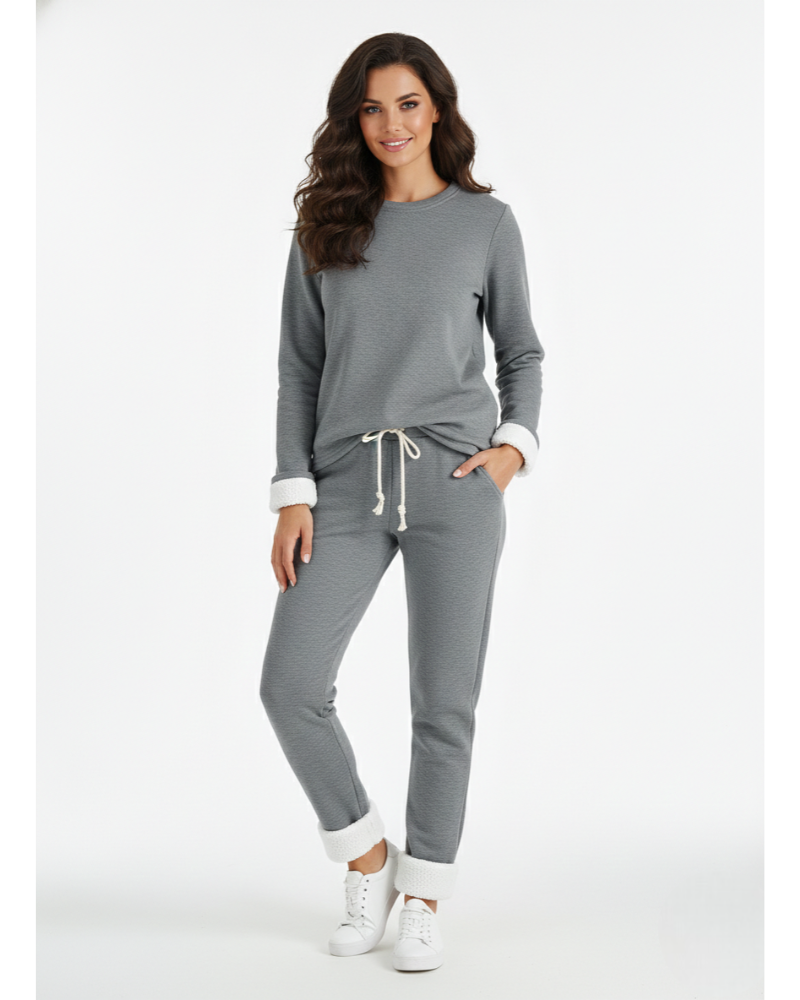 Bloom Ensemble Schlafanzug Damen – Zweiteiler, Weite Passform & Gemütlicher Komfort