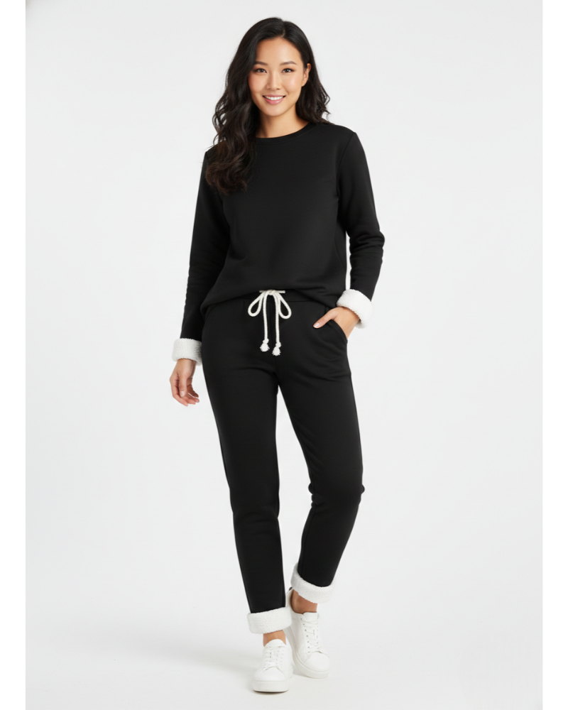 Conjunto de Pijama Bloom para Mujer – Dos Piezas, Corte Holgado y Comodidad Acogedora