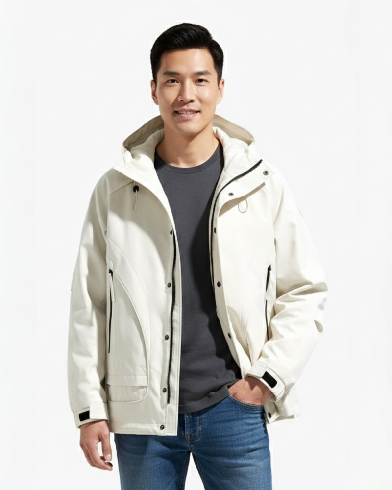 Brixton Kurtka Przeciwdeszczowa Męska – Regulowany Kaptur, Lekka i Miejski Styl