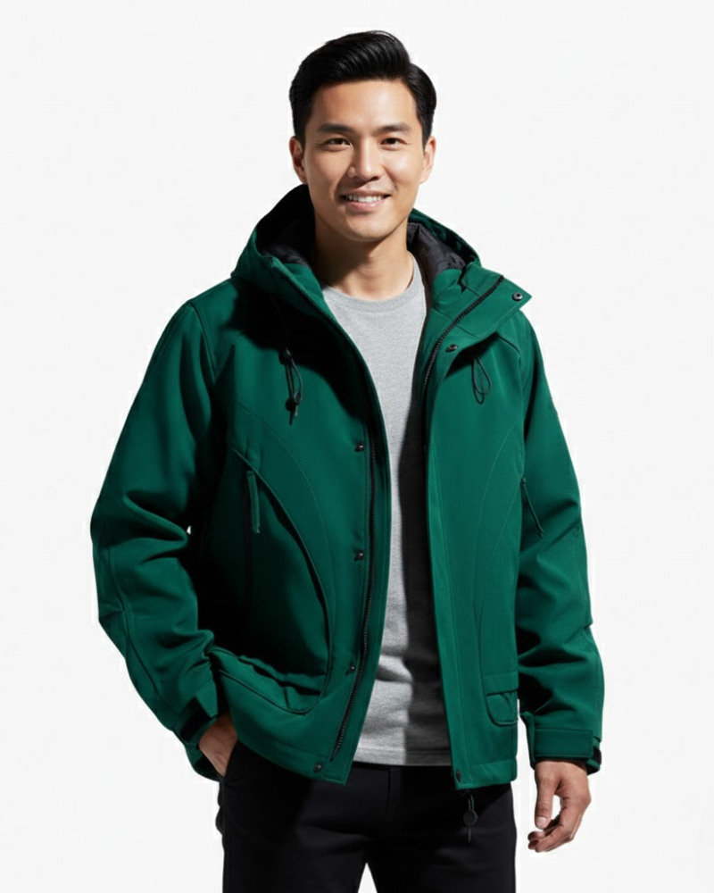 Brixton Kurtka Przeciwdeszczowa Męska – Regulowany Kaptur, Lekka i Miejski Styl