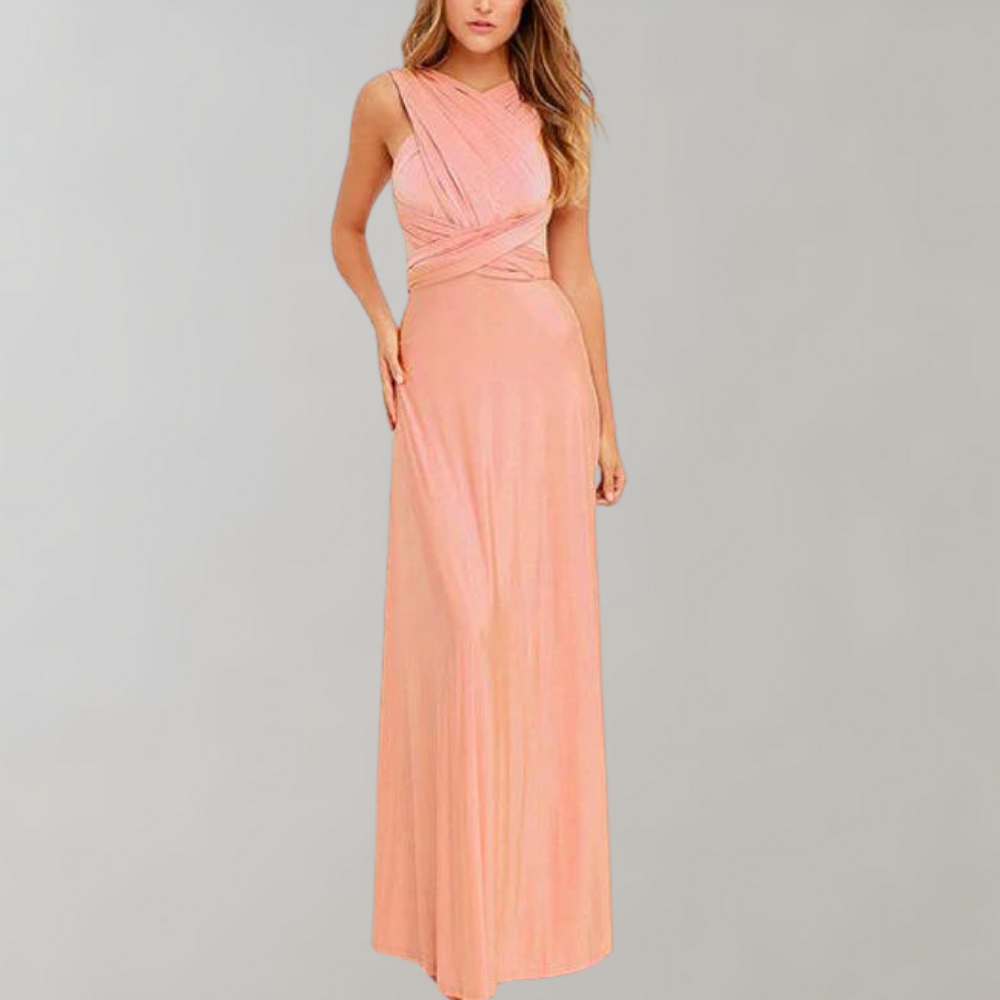 Thora Robe Femme – Robe Enveloppante Polyvalente en Tissu Léger & Respirant pour Été