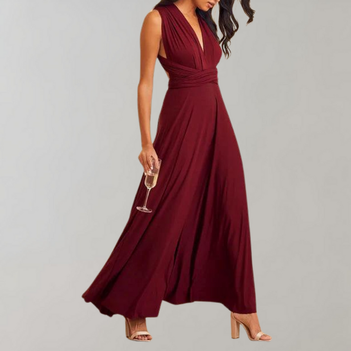 Thora Robe Femme – Robe Enveloppante Polyvalente en Tissu Léger & Respirant pour Été