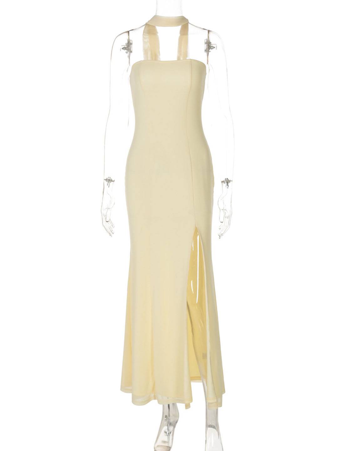 Aurora Robe de Soirée Femme – Élégante Robe Maxi Sans Bretelles avec Fente pour Gala & Occasions Festives