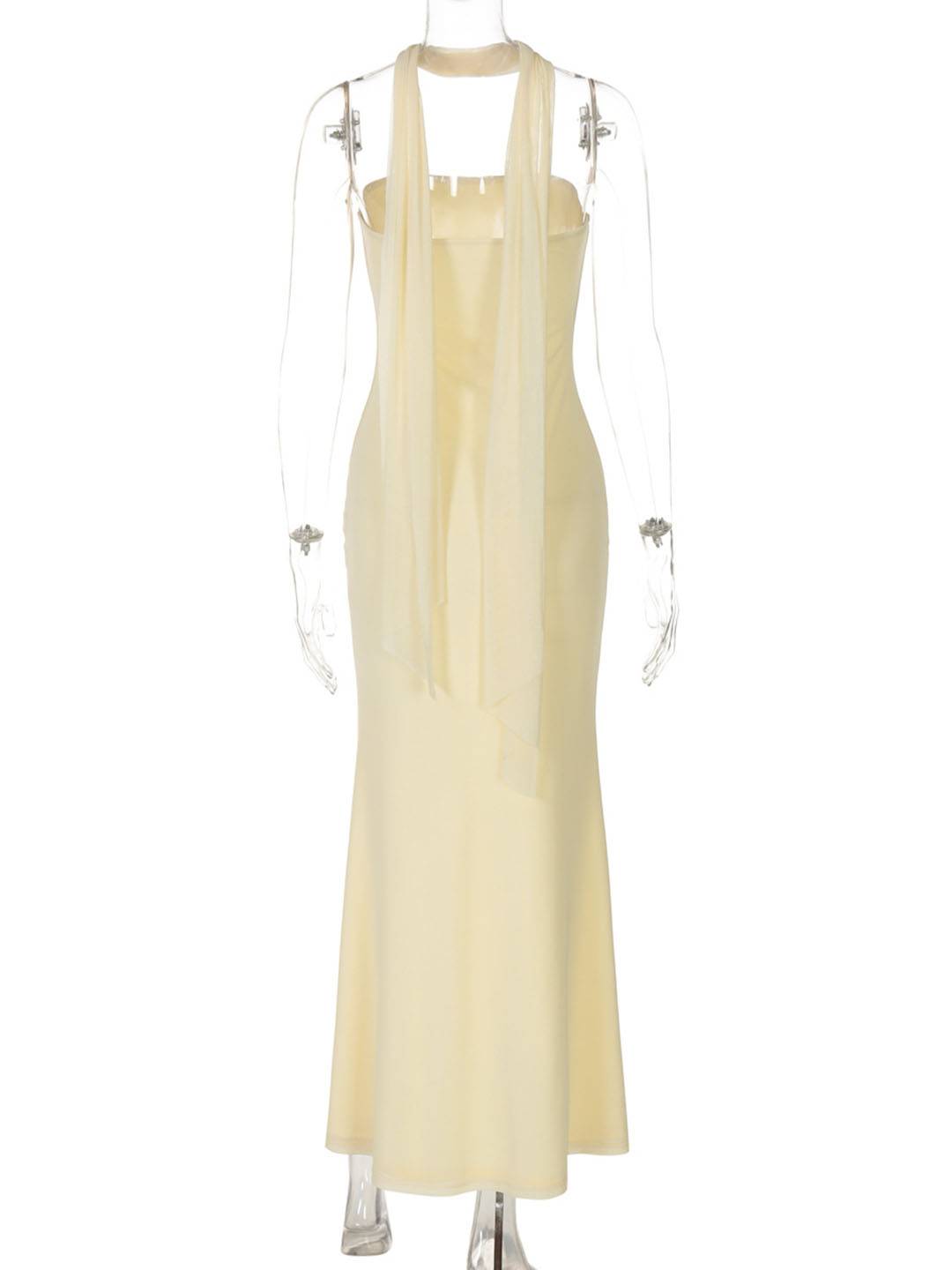 Aurora Robe de Soirée Femme – Élégante Robe Maxi Sans Bretelles avec Fente pour Gala & Occasions Festives