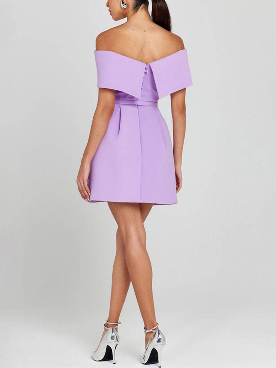 Haziel Robe de Cocktail Femme – Robe Patineuse Sans Manches avec Encolure Bateau, Ceinture & Coupe Élégante