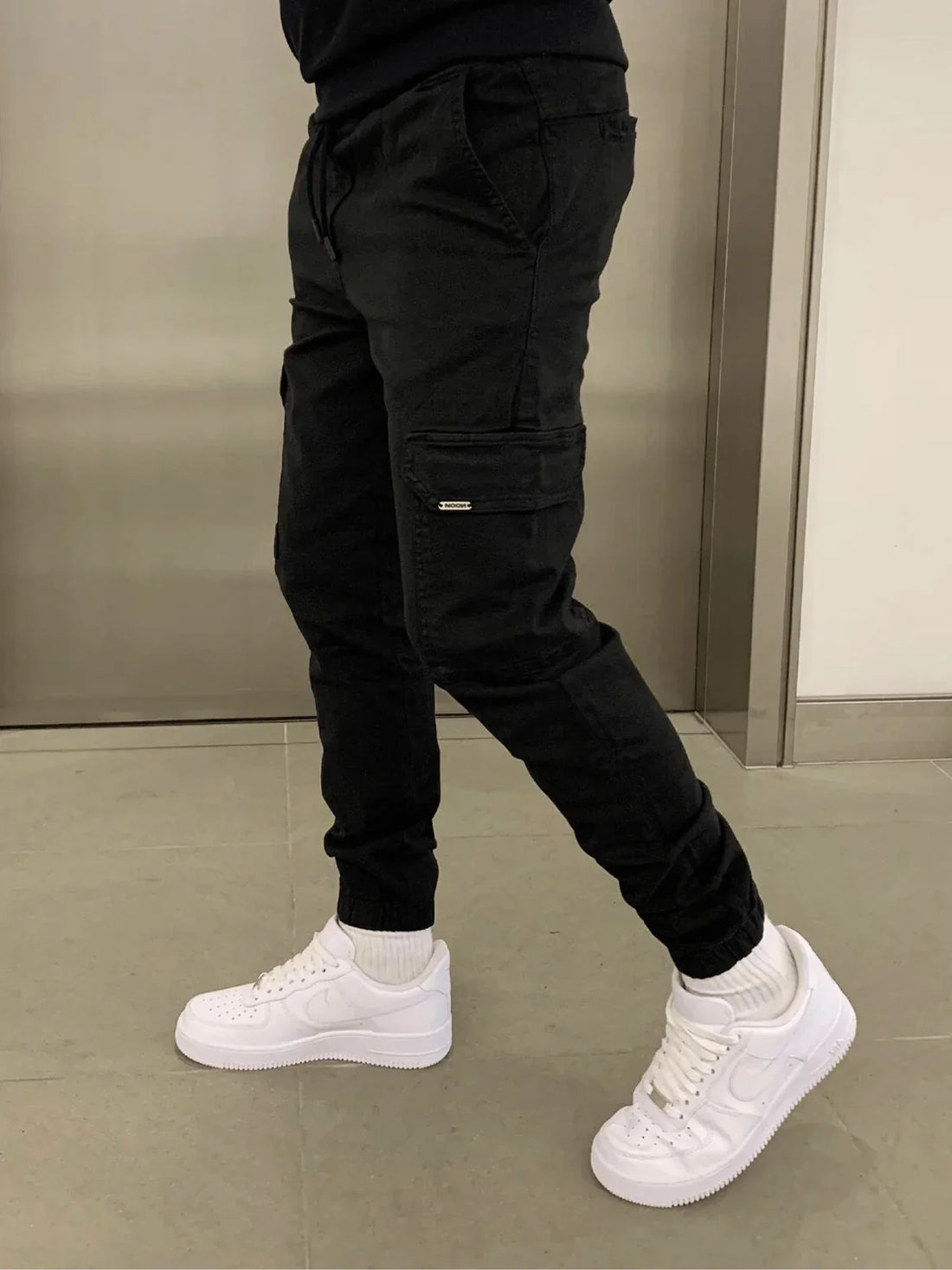Stefan Pantalon Homme – Cargo Jogger Fit avec Taille Élastique & Poches Pratiques