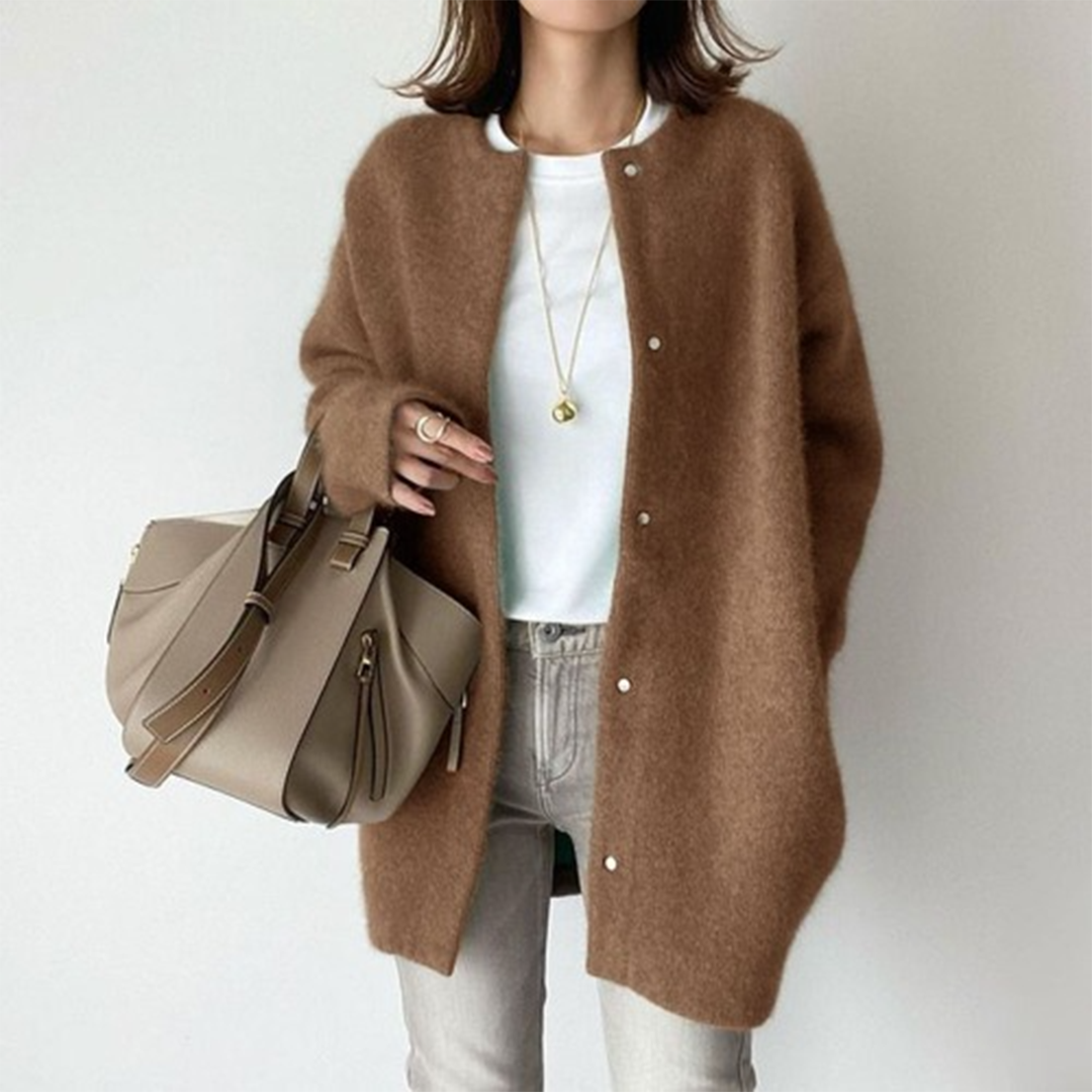 Amélie Cardigan Femme – Gilet en Coton Élégant et Léger au Style Sophistiqué