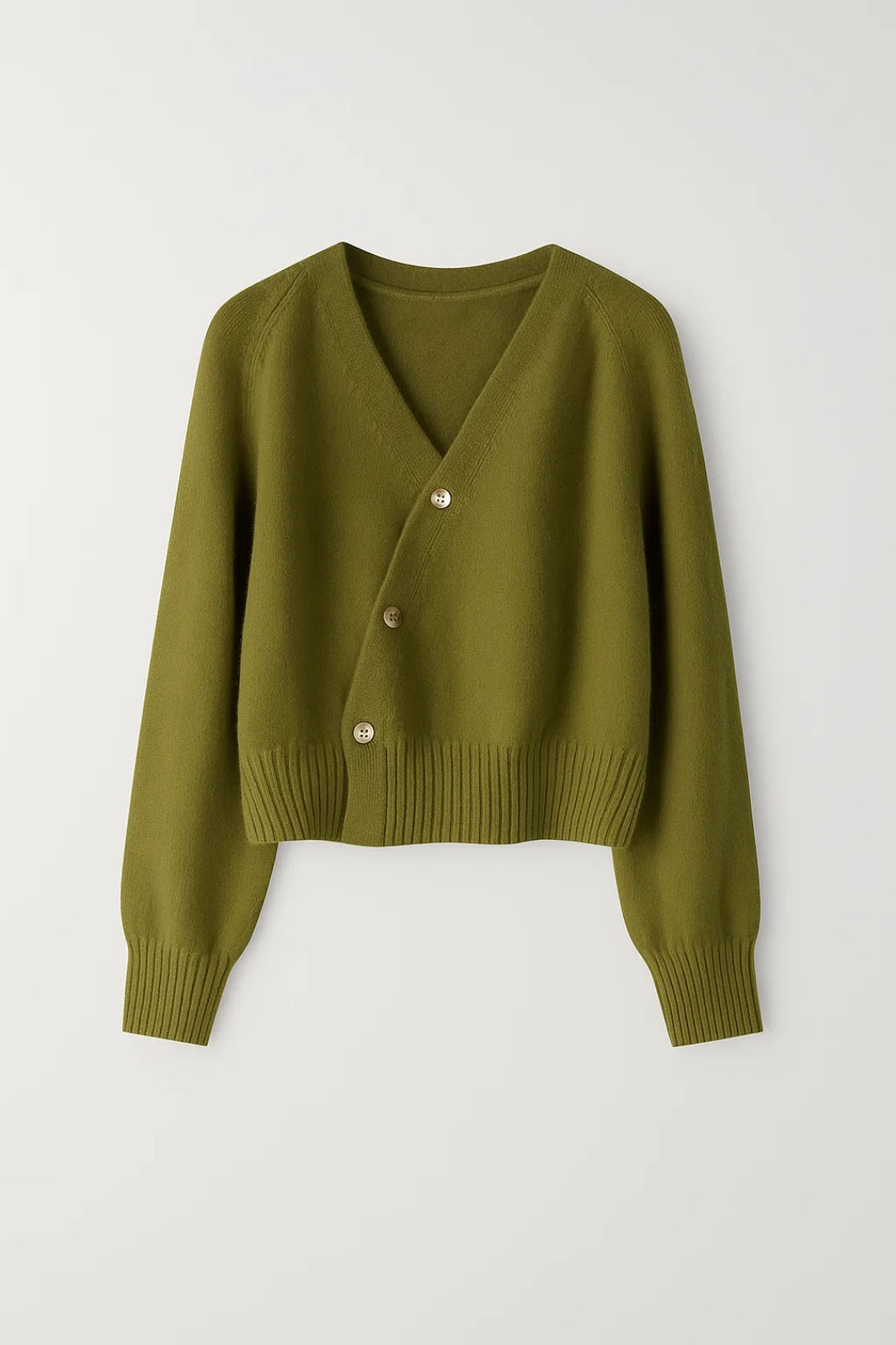 Elena Women's Wrap Cardigan – Elegant Sweater with Side Buttons & Flattering Fit