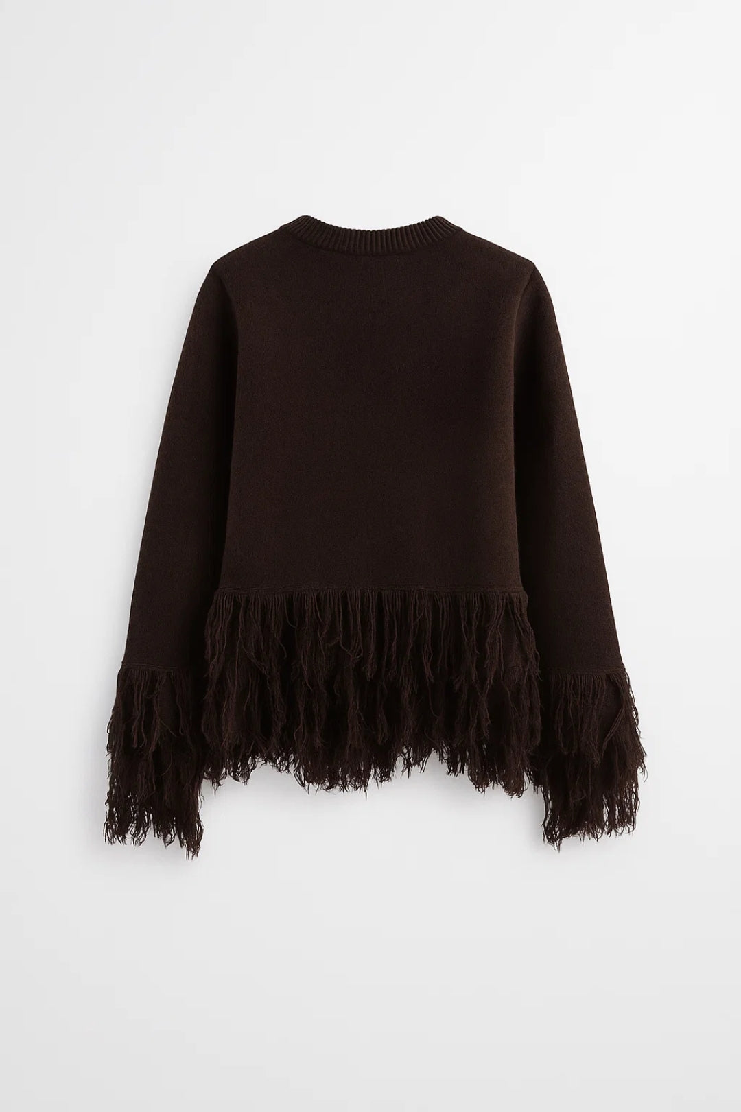 Giselle Women's Cardigan with Fringes – Soft Knit & Elegant Winter Buttoning