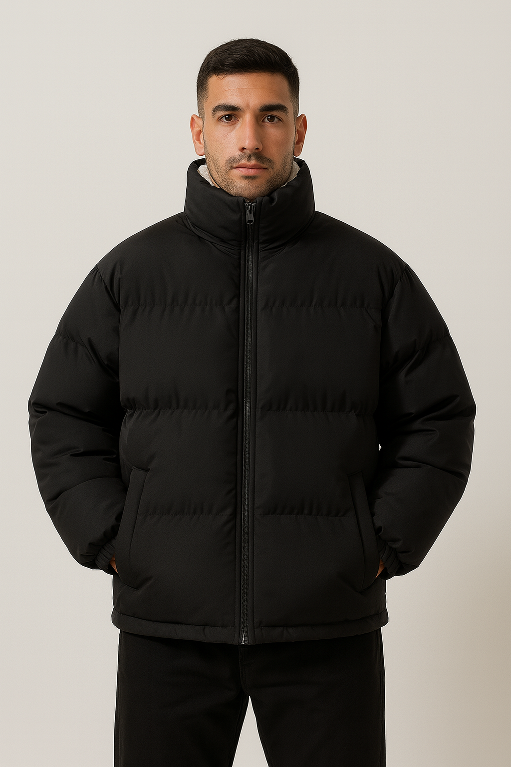 Milan Men's Down Jacket with Fleece Lining – Warm Winter Puffer Jacket