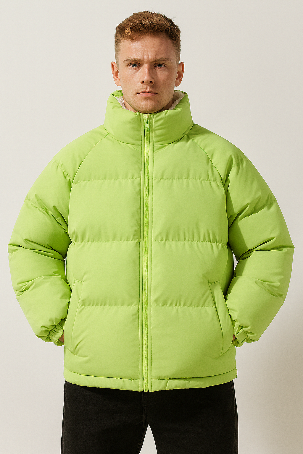 Milan Men's Down Jacket with Fleece Lining – Warm Winter Puffer Jacket