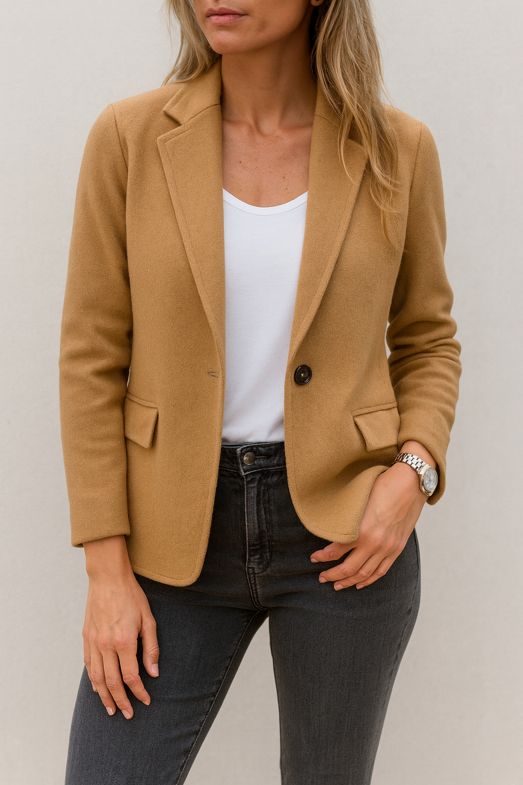 Valentina Damenmantel – Langer Mantel aus Mischwolle Warm Elegant Moderner Schnitt