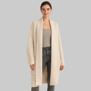 Erca Lange Strickjacke für Damen – Eleganter Weiter Cardigan für Frühling, Herbst & Winter
