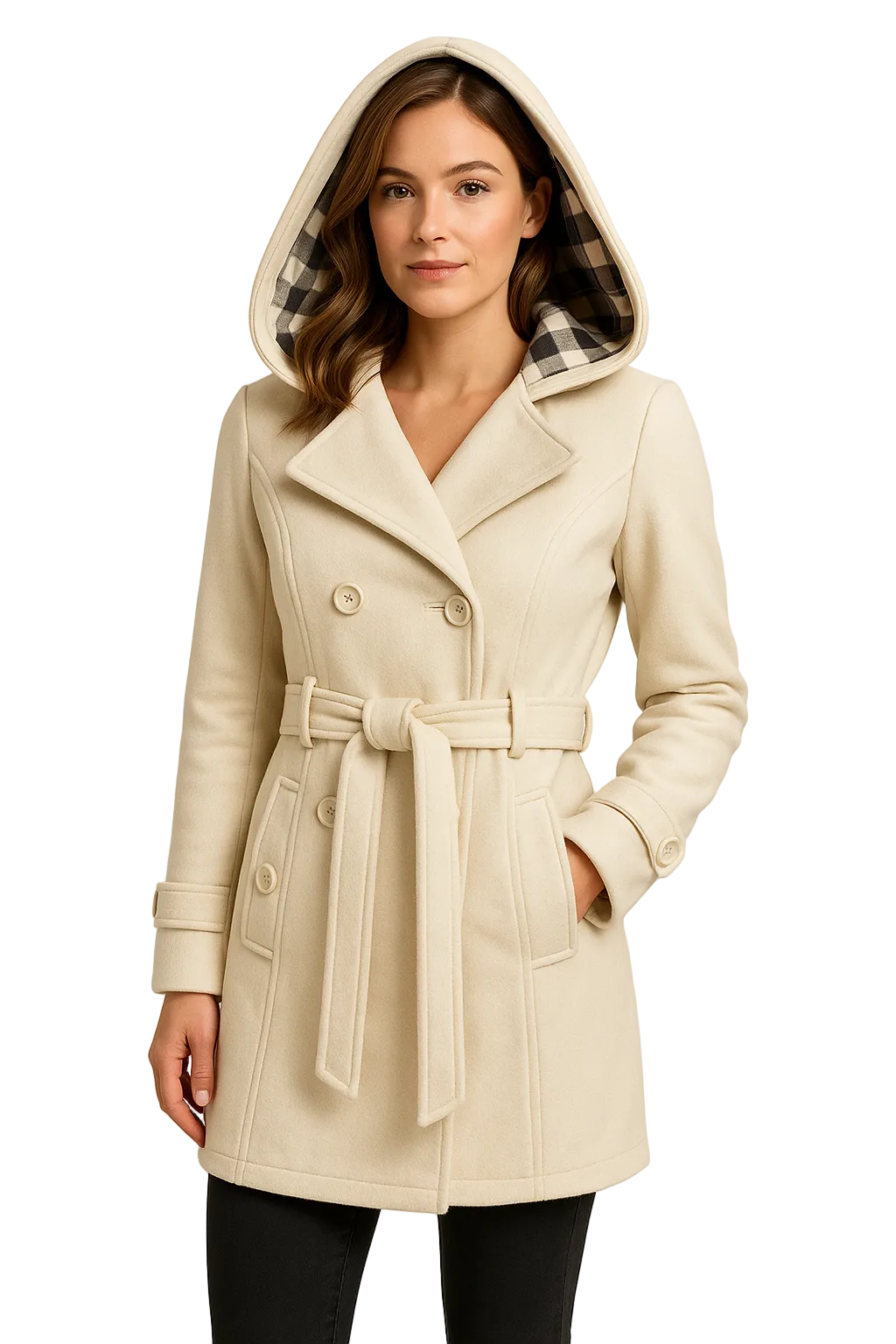 Issa Women's Trench – Elegant Belted Coat with Fitted Cut for Autumn & Winter
