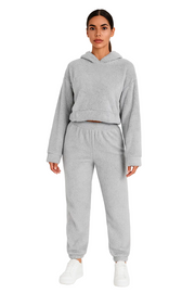 Zestaw Louna Odzież Domowa Damska – Miękki Polar Teddy, Luźny Krój i Ciepły Komfort