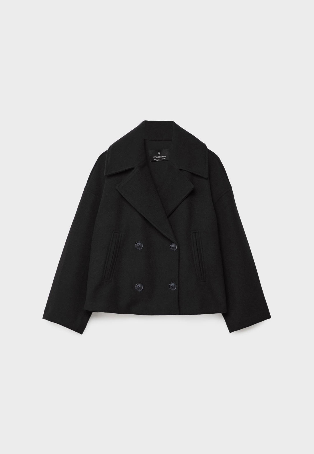 Olivia Femme Manteau – Chic Manteau Court Croisé à Boutons Élégants & Style Moderne