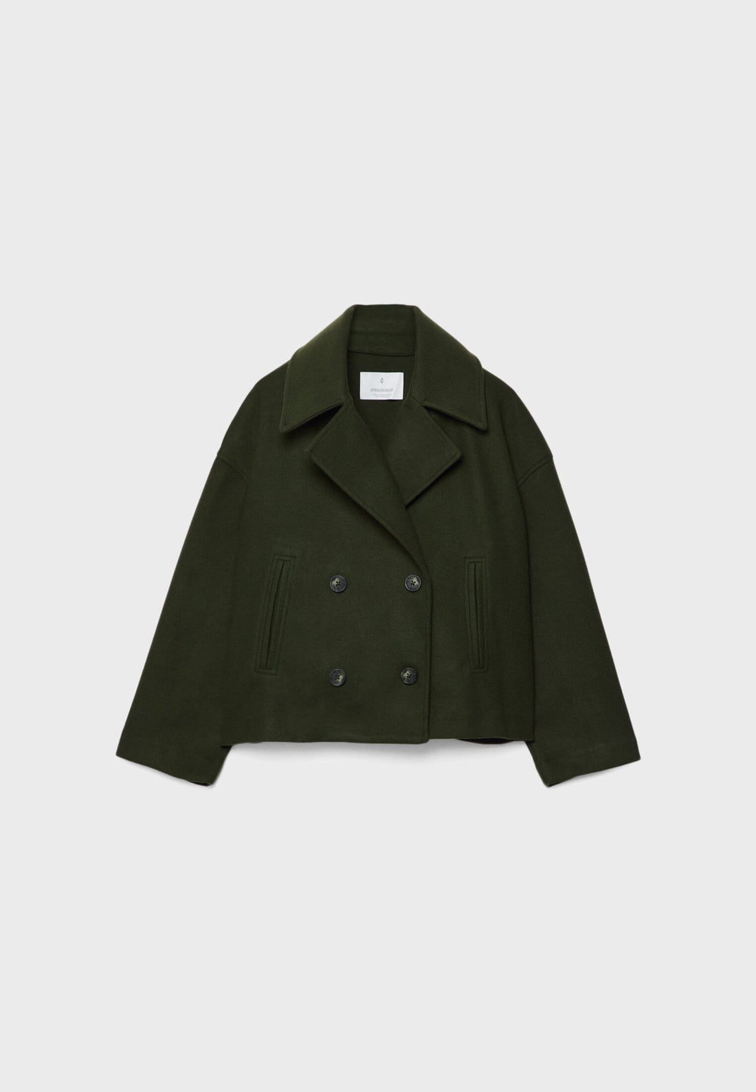 Olivia Femme Manteau – Chic Manteau Court Croisé à Boutons Élégants & Style Moderne