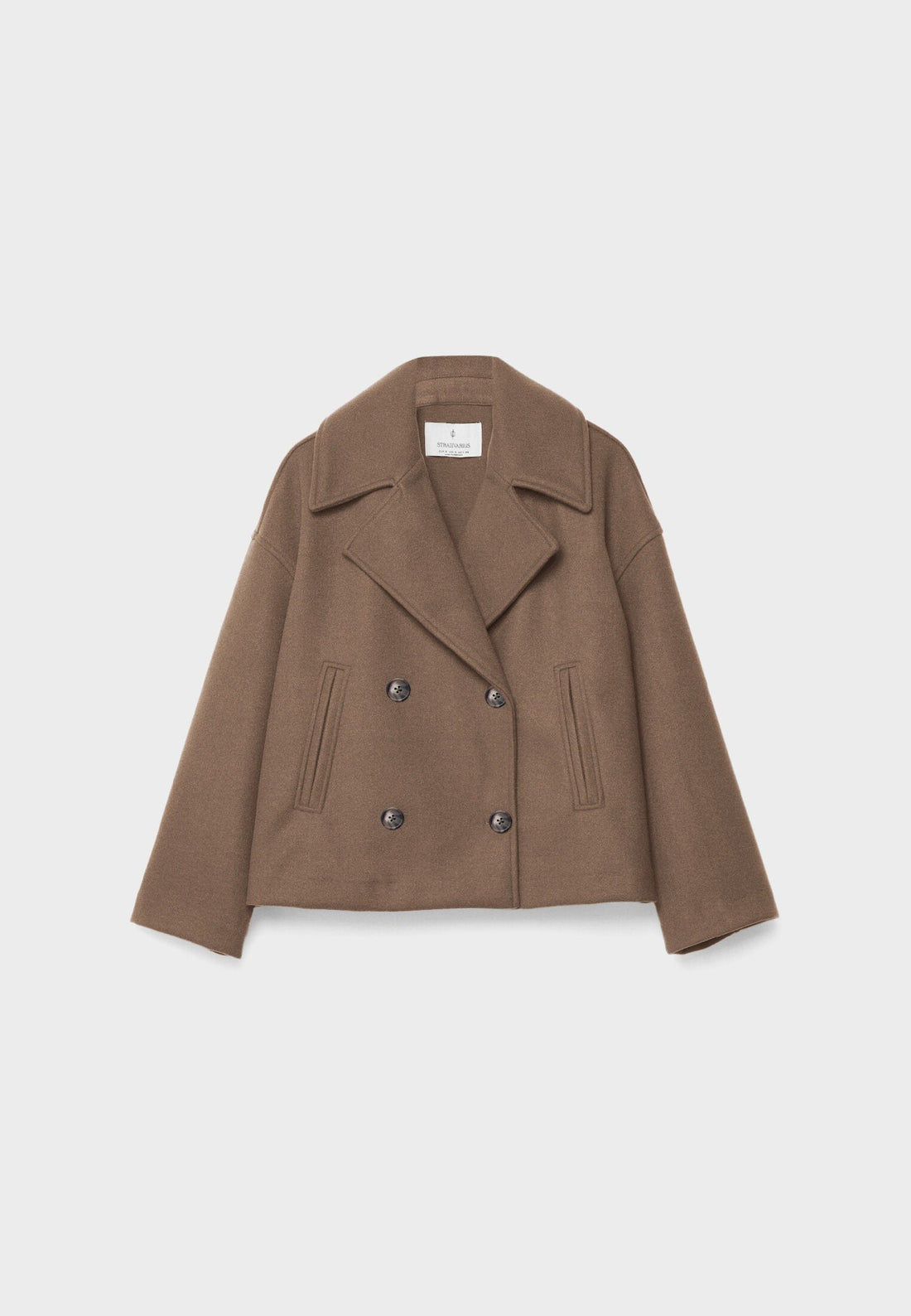 Olivia Femme Manteau – Chic Manteau Court Croisé à Boutons Élégants & Style Moderne
