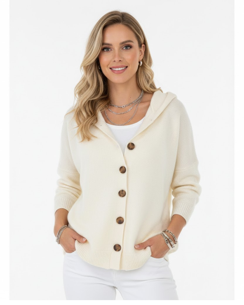 Ciela Pull à Capuche Femme – Maille Douce, Coupe Ajustée & Style Décontracté Hiver