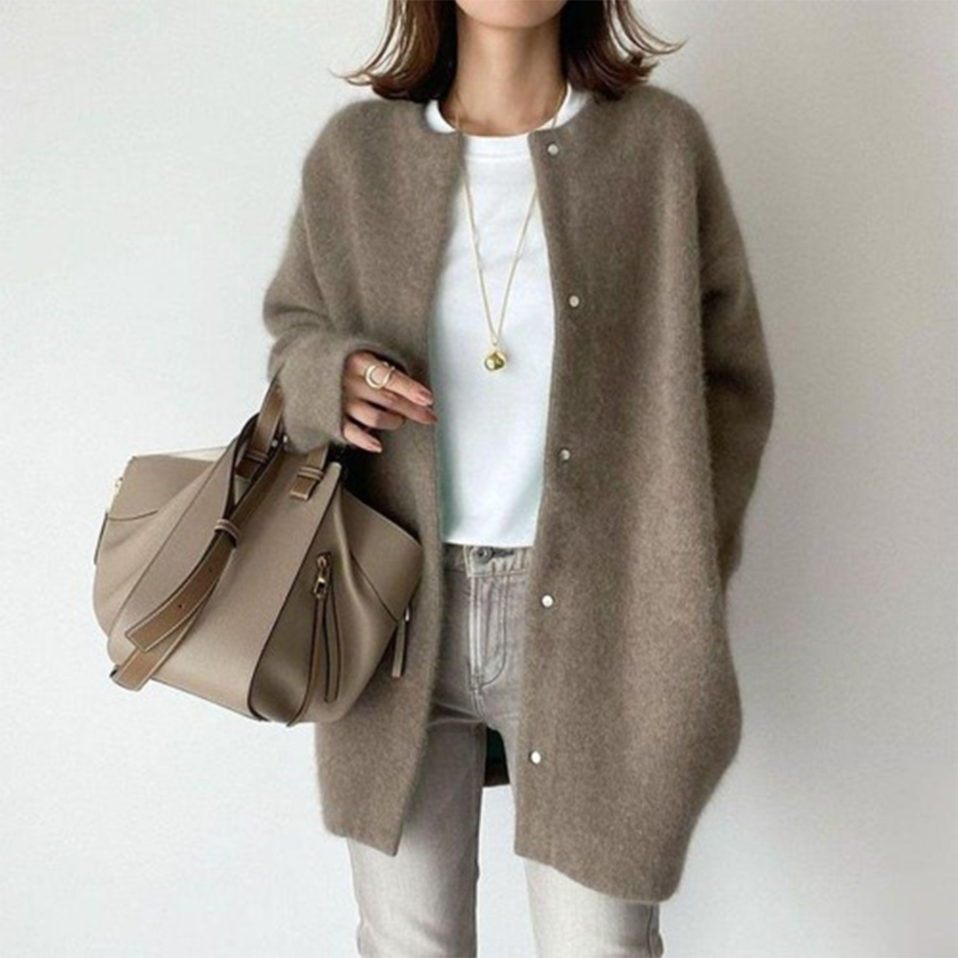 Amélie Cardigan Femme – Gilet en Coton Élégant et Léger au Style Sophistiqué