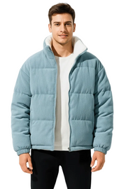 Daniel Veste Corduroy Herren – Jacke mit warmem Fleece-Futter, Reißverschluss & Stehkragen