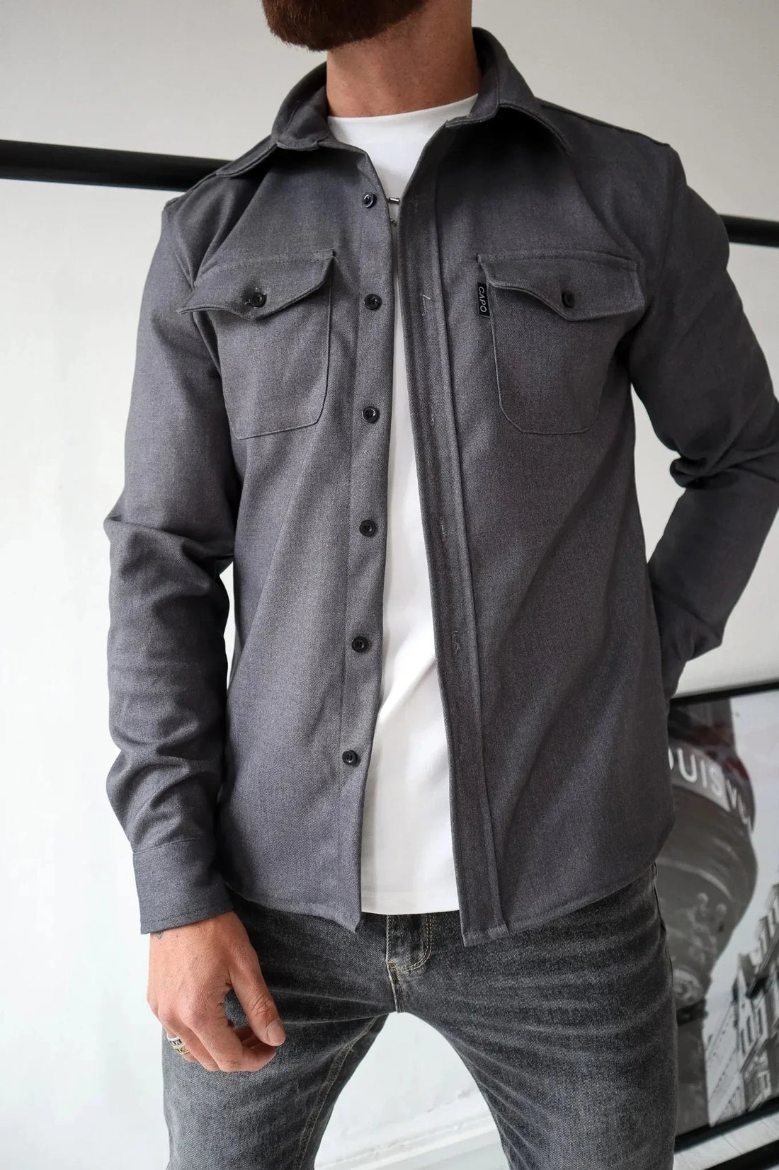 Dave Surchemise Homme – Veste Printemps Légère au Style Moderne avec Coupe Élégante