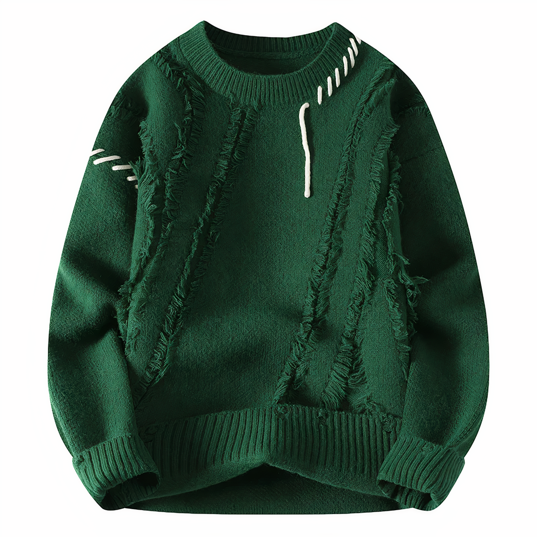 Dave Pull Homme – Pull Patchwork Tendance en Matière Douce pour Automne & Hiver