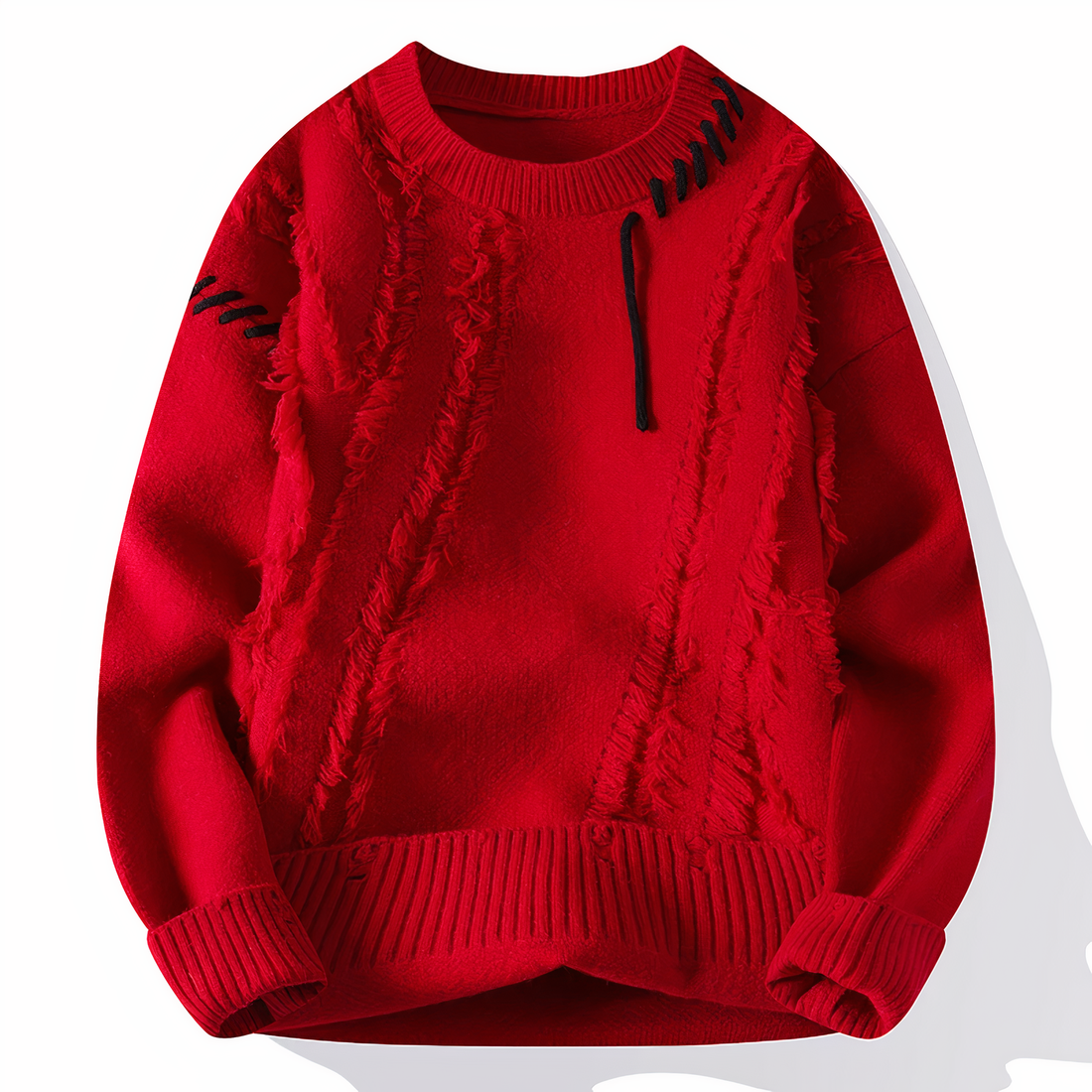 Dave Pull Homme – Pull Patchwork Tendance en Matière Douce pour Automne & Hiver