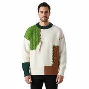 Dave Pull Patchwork Bărbați – Design Unic, Confort Cald & Stil Modern de Iarnă