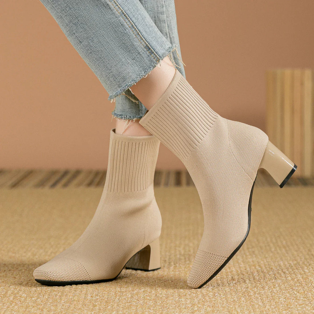 Adele Bottes Femme – Bottes Tricotées Élégantes & Confortables pour Look Chic au Quotidien