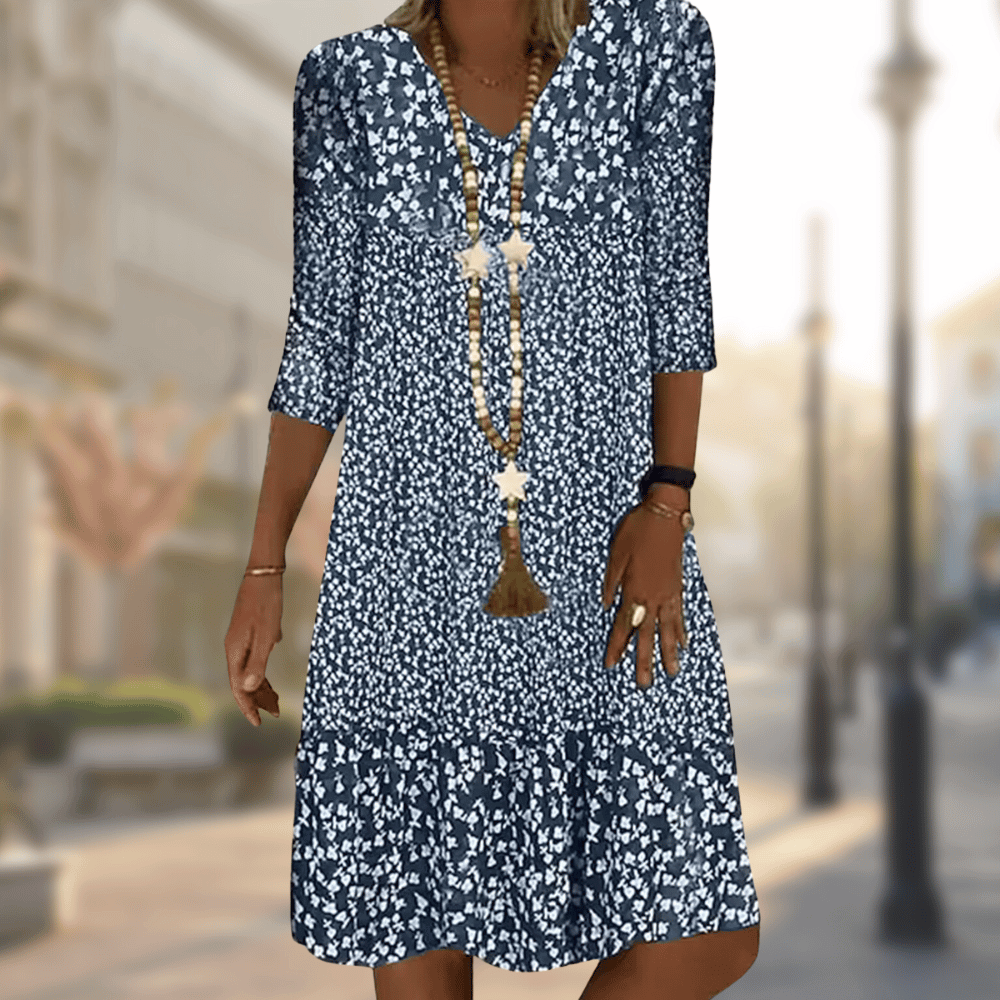 Robe Femme Solara – Élégante Robe Midi au Design Intemporel avec Coupe Confortable