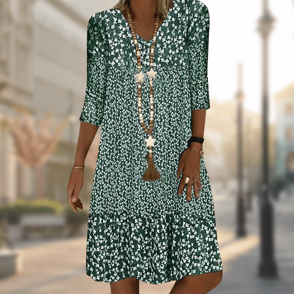 Robe Femme Solara – Élégante Robe Midi au Design Intemporel avec Coupe Confortable