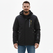 Drew Veste Softshell Homme à Capuche – Imperméable, Doublée Polaire & Outdoor