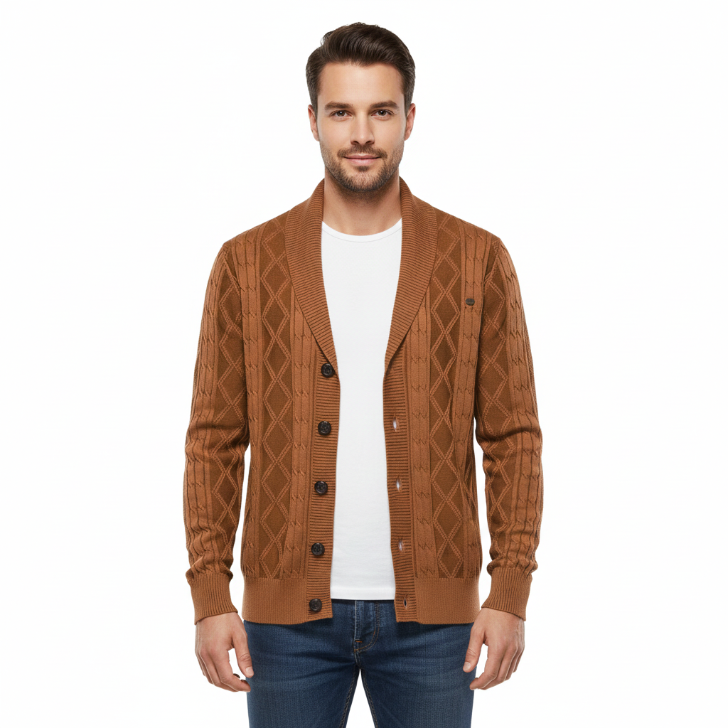 Edan Gilet College Homme Lunero Eindhoven – Veste Streetwear en Coton avec Zip ou Boutons