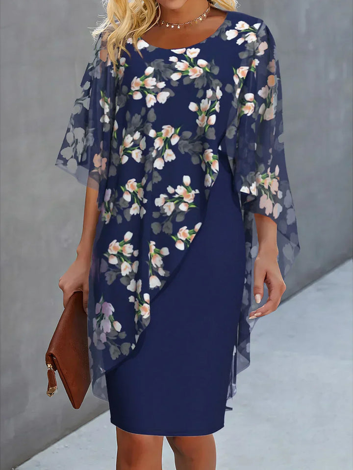 Lysiane Robe Femme en Chiffon – Élégance Florale & Confort Léger pour Occasions Variées