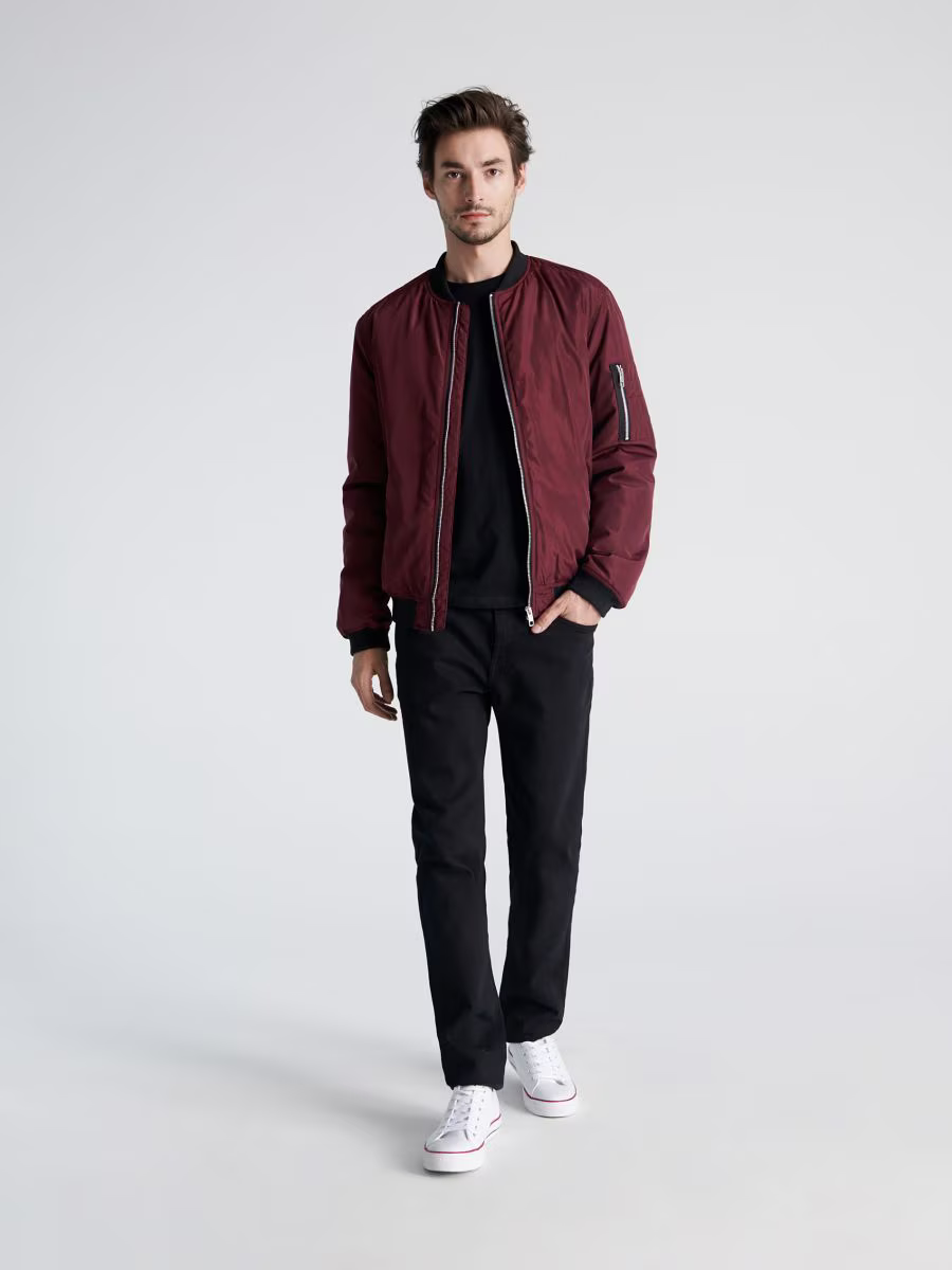 Zenio Bomber Men Essensio – Lightweight Water-Repellent Jacket with Zip & Ribbed Finishes