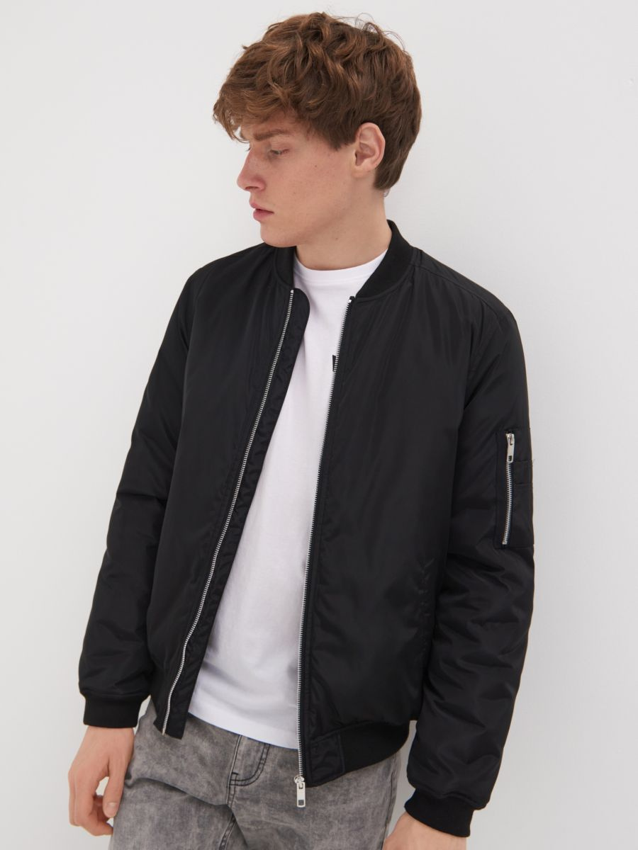 Zenio Bomber Men Essensio – Lightweight Water-Repellent Jacket with Zip & Ribbed Finishes