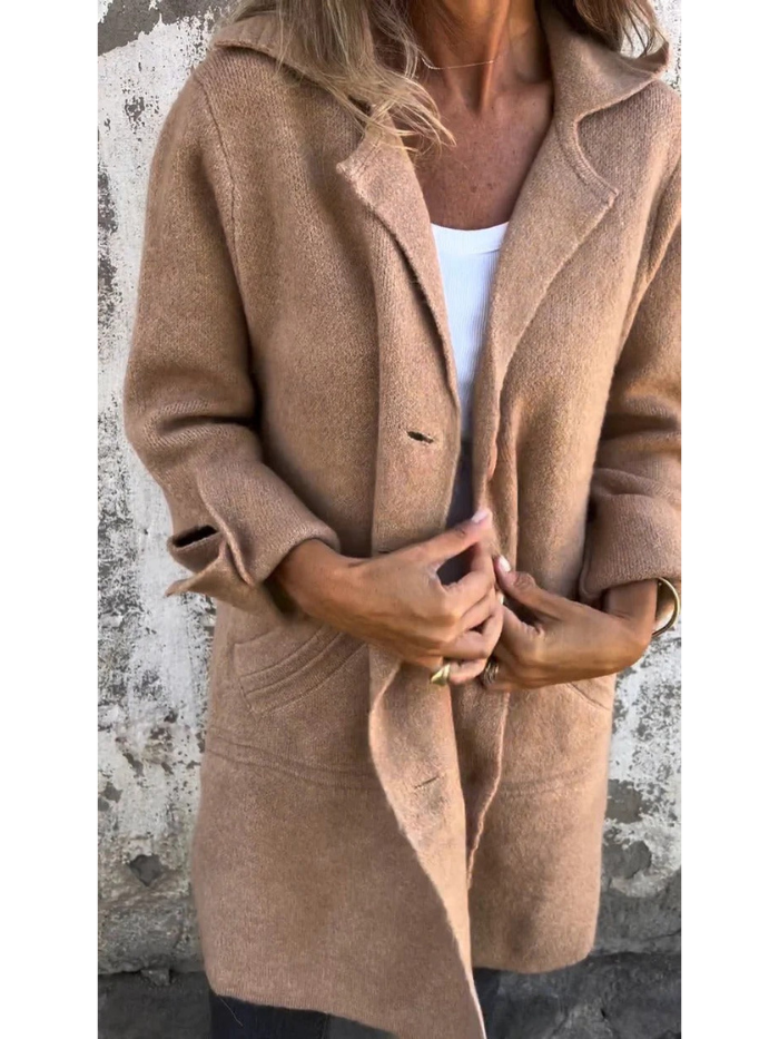 Sophie Femme Manteau Printemps – Manteau en Laine Premium Élégant & Léger pour Mi-Saison