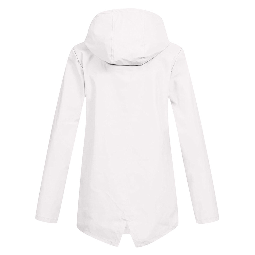 Daphne Manteau Long Femme Imperméable – Léger avec Capuche Ajustable pour la Pluie