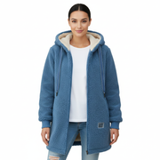 Faye Women's Fleece Jacket – Soft Fleece with Hood, Loose Fit & Daily Comfort