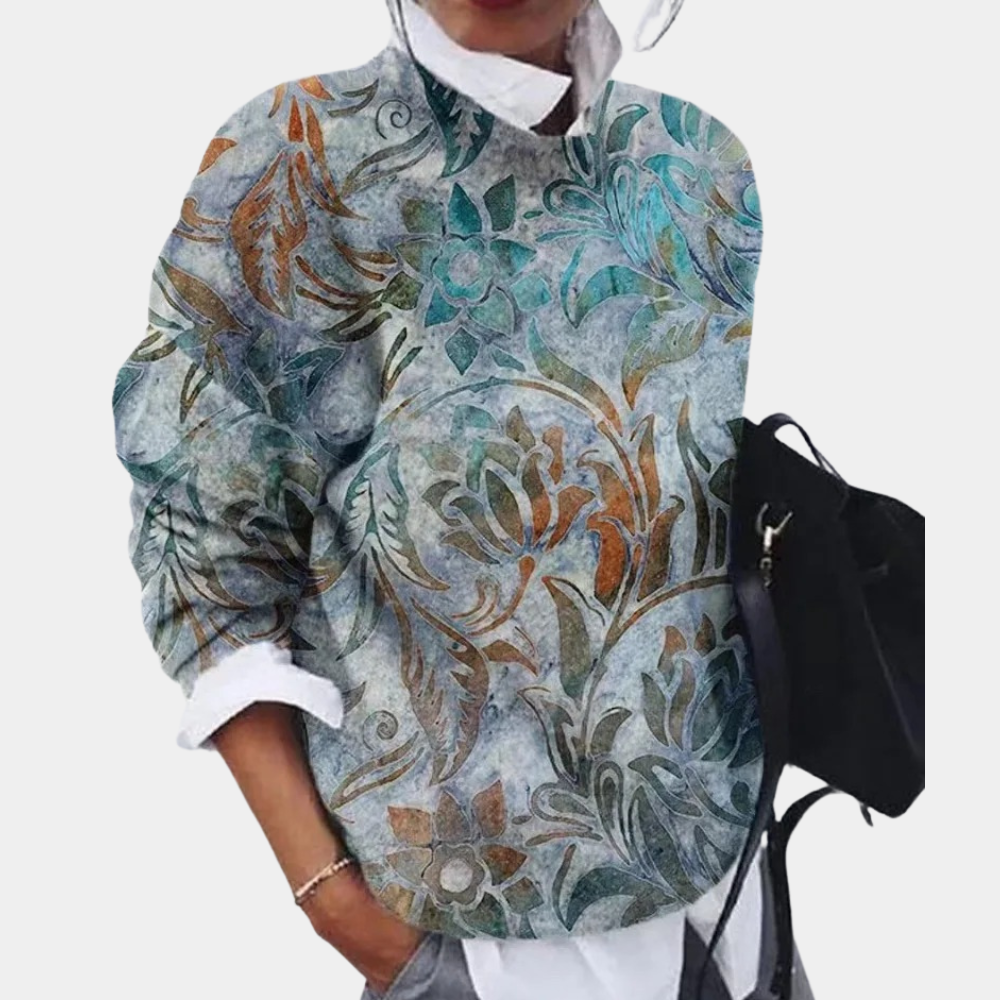 Elle Pull Gráfico en Malla Mujer – Corte Casual Ligero en Tejido Suave y Transpirable