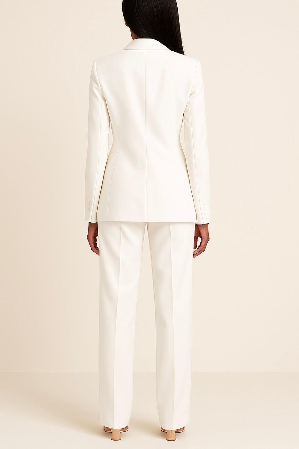 Lyla Ensemble Damen – Eleganter Satin Hosenanzug mit weiter Passform & modernem Stil