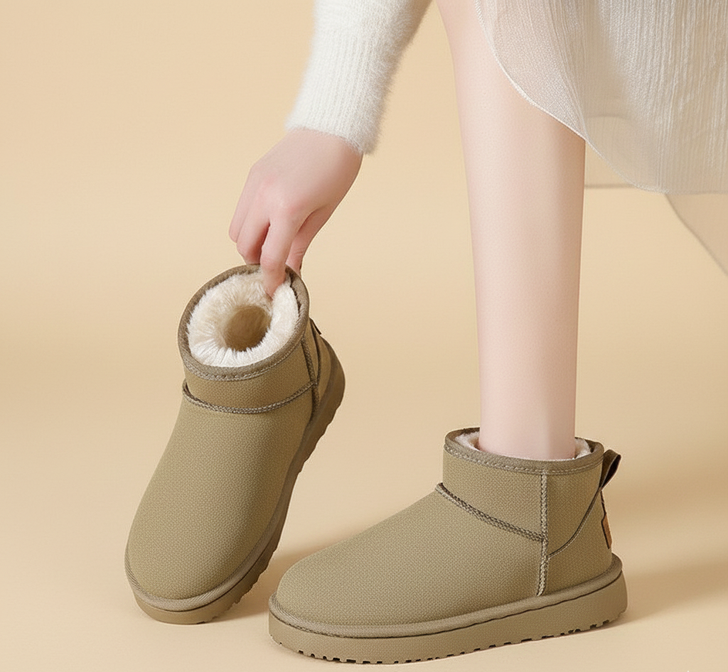 Hazel Damen Stiefeletten aus Lammleder – Warme Winterstiefeletten mit Fellfutter