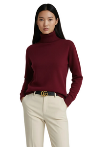 Claudine Pull Col Roulé Femme – Pull Tricoté Luxe à Col Haut avec Maille Douce et Coupe Intemporelle