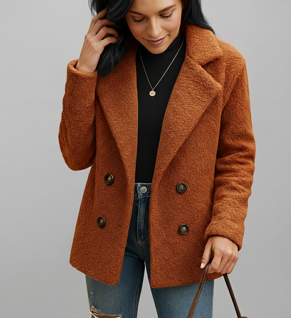 Noora Vestă Scurtă pentru Femei – Palton Elegant și Strâmt cu Închidere cu Nasturi Clasici