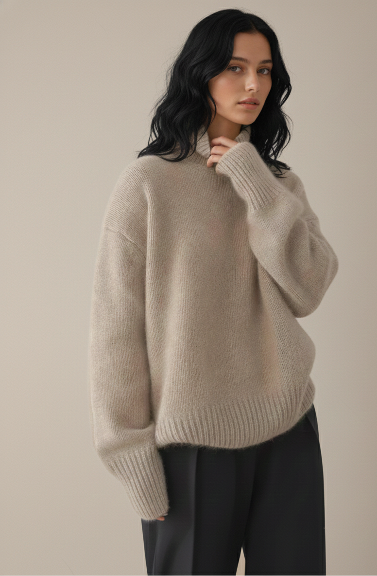 Serena Damen Rollkragenpullover aus Kaschmir – Leichte und elegante Luxusstrickware Klassischer Schnitt