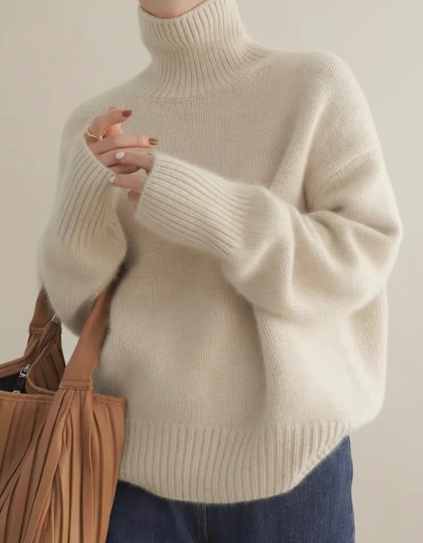 Serena Damen Rollkragenpullover aus Kaschmir – Leichte und elegante Luxusstrickware Klassischer Schnitt