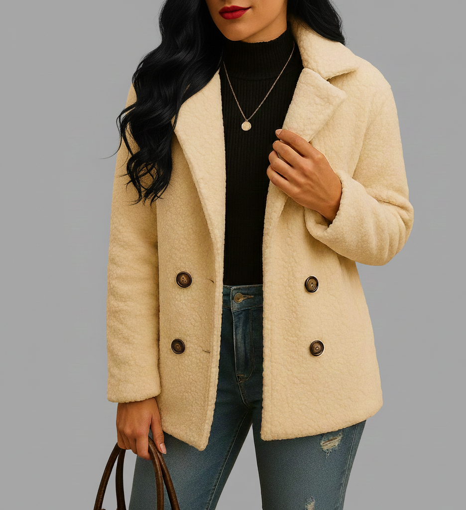 Noora Vestă Scurtă pentru Femei – Palton Elegant și Strâmt cu Închidere cu Nasturi Clasici