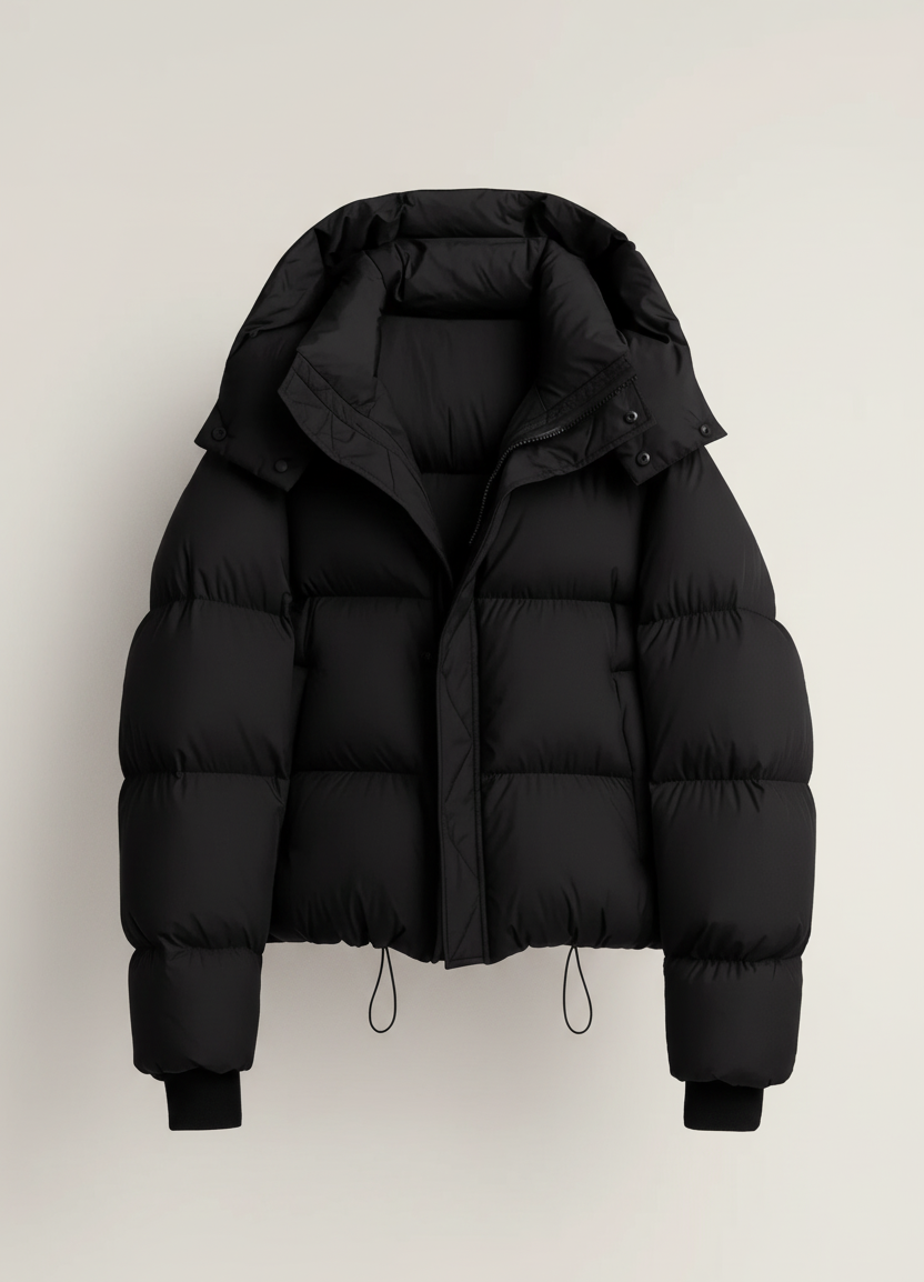 Milagros Veste Courte d’Hiver Femme – Manteau Matelassé avec Col Volumineux et Coupe Moderne