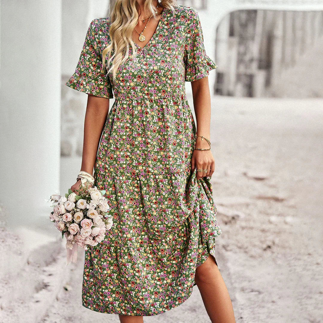 Celia Women's Mezzday Dress - abito floreale bohémien con tazza chiara e stile elegante